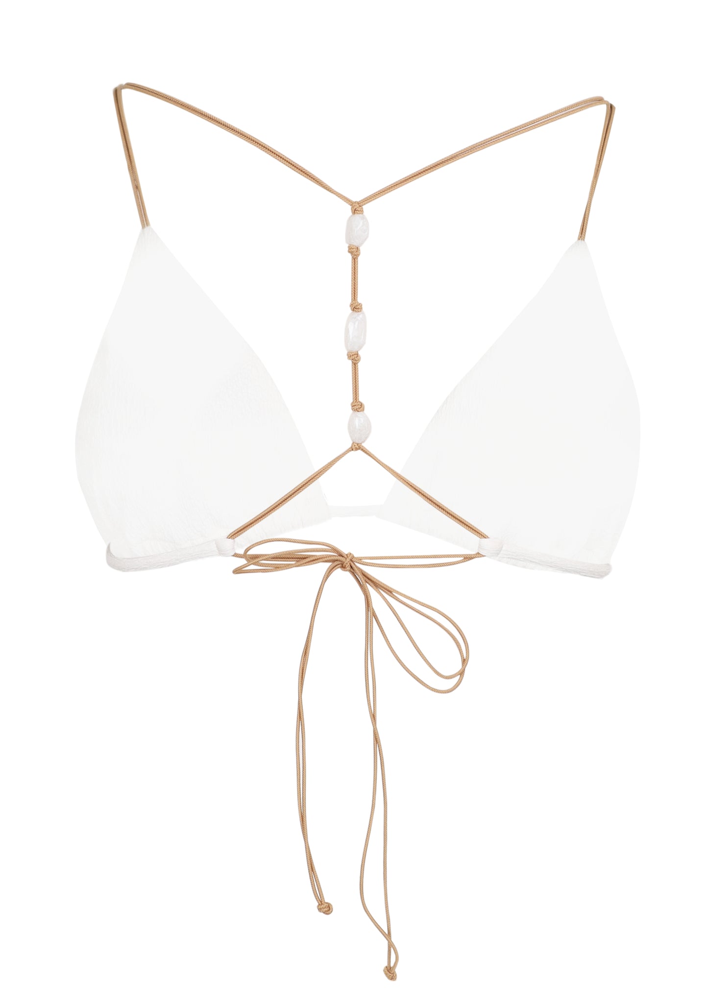 Load image into Gallery viewer, Firenze Ney T Back Tri Top White
