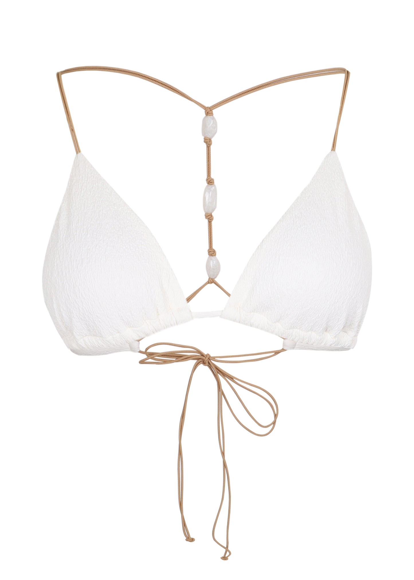 Load image into Gallery viewer, Firenze Ney T Back Tri Top White
