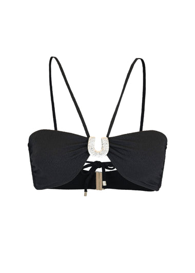 Firenze Sami Bandeau Top Black - Bikini Top