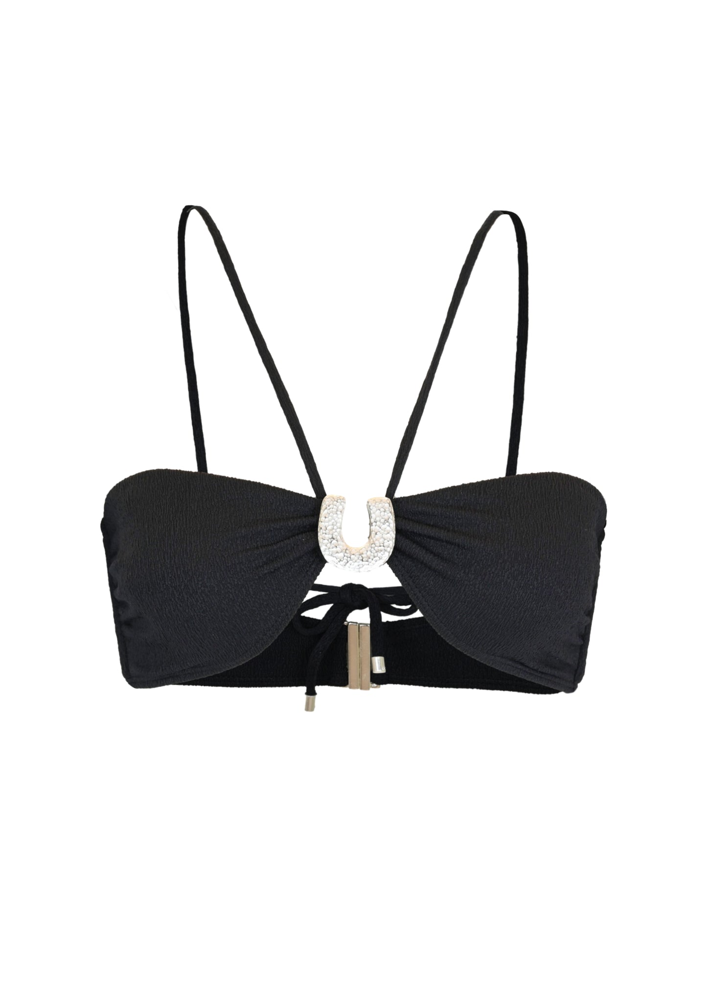 Load image into Gallery viewer, Firenze Sami Bandeau Top Black - Bikini Top

