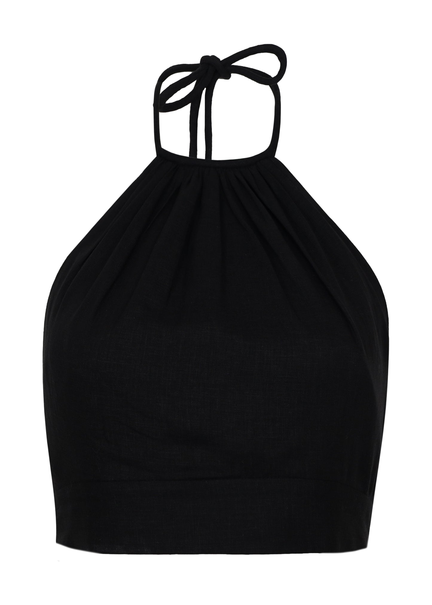 Load image into Gallery viewer, Ibiza High Neck Halter Top Black
