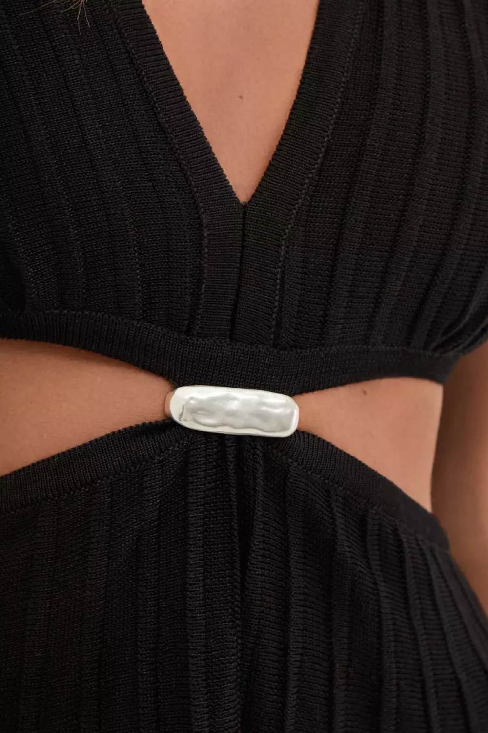 Load image into Gallery viewer, Knit Helen Short Dress Black
