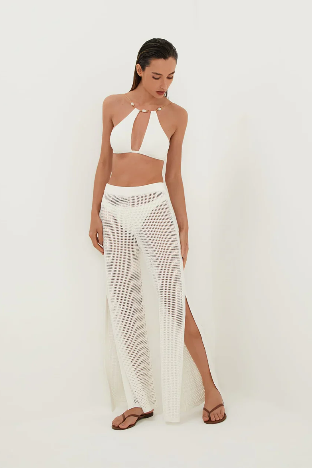 Load image into Gallery viewer, Knit Valerie Pants Off White
