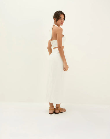 Luna Halter Top Off White