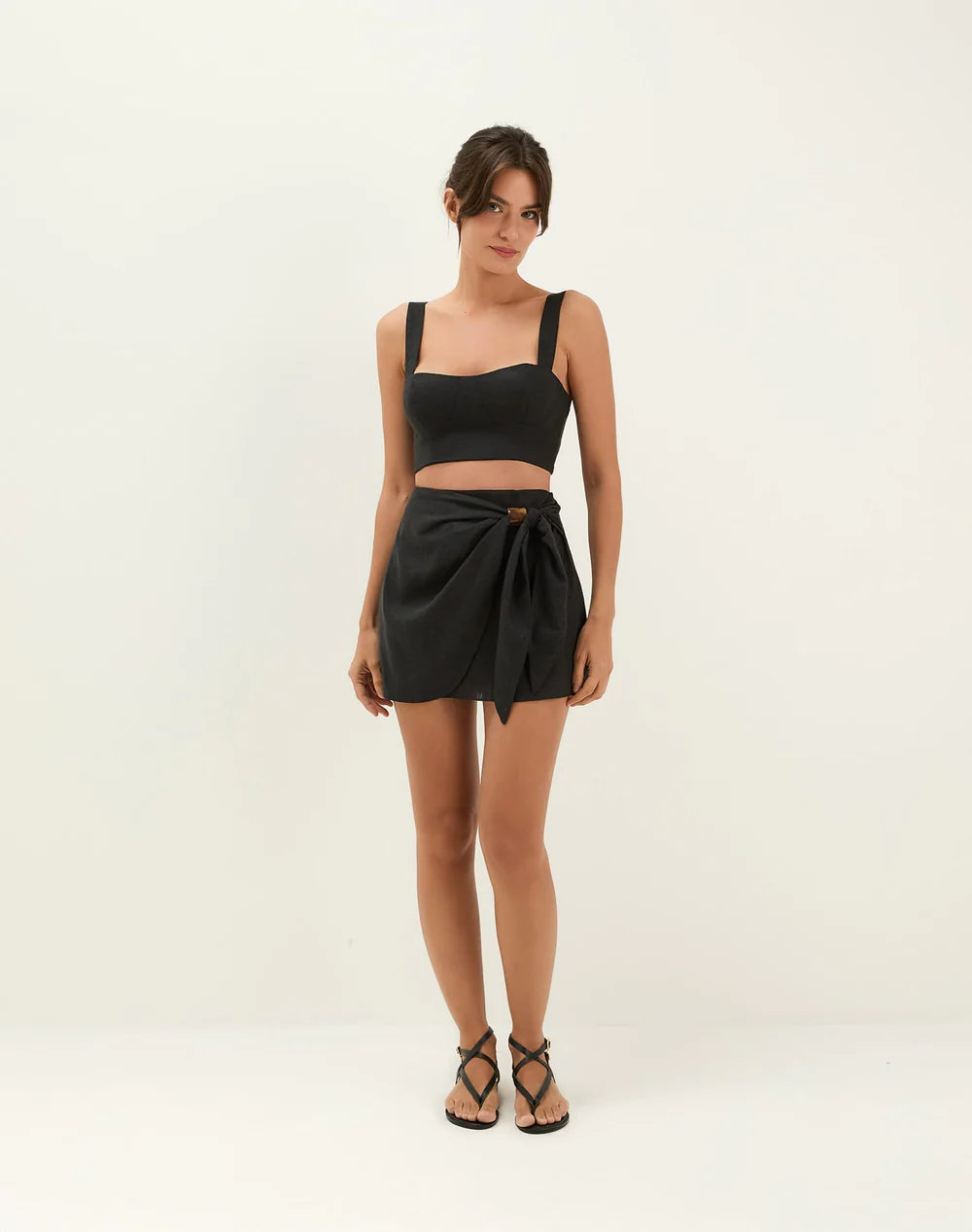 Load image into Gallery viewer, Luna Mini Skirt Black
