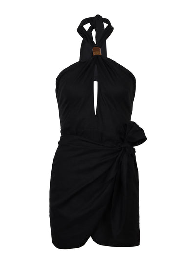 Luna Short Dress Black