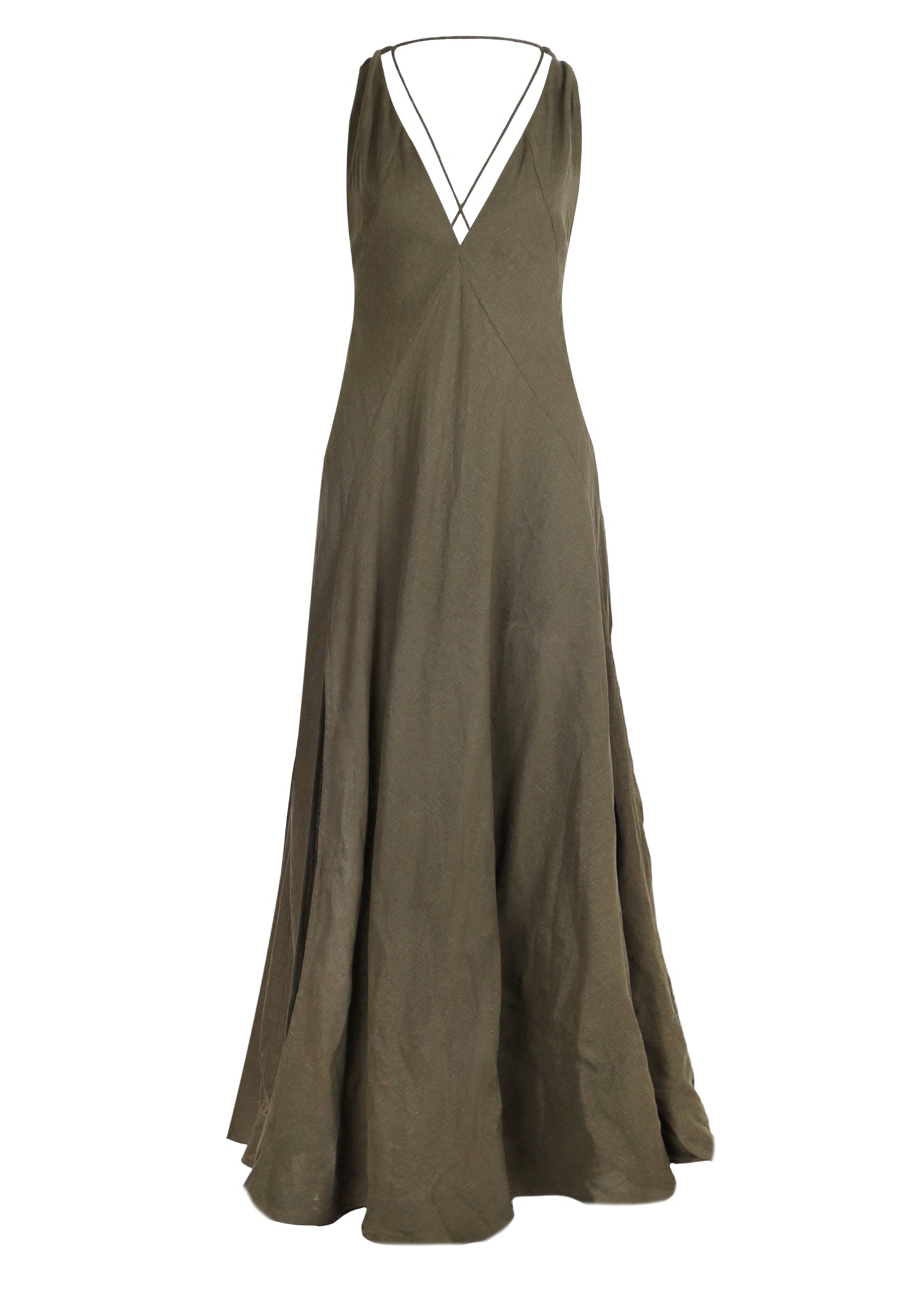 Load image into Gallery viewer, Marbella Long Dress Evergreen
