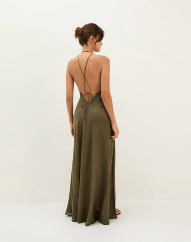 Marbella Long Dress Evergreen