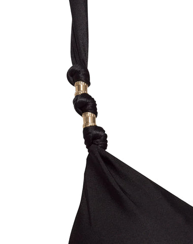 Solid Paula Top Black - Bikini Top