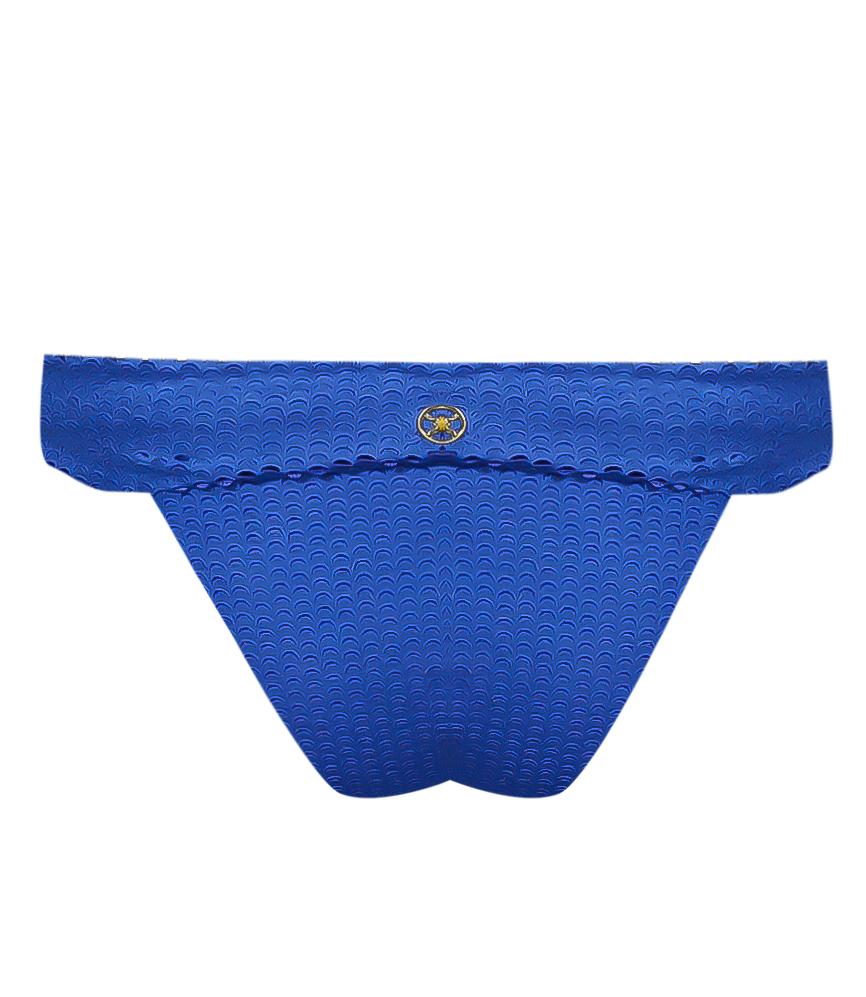 Scales Bia Tube Brazilian Cut Bikini Bottom Blue