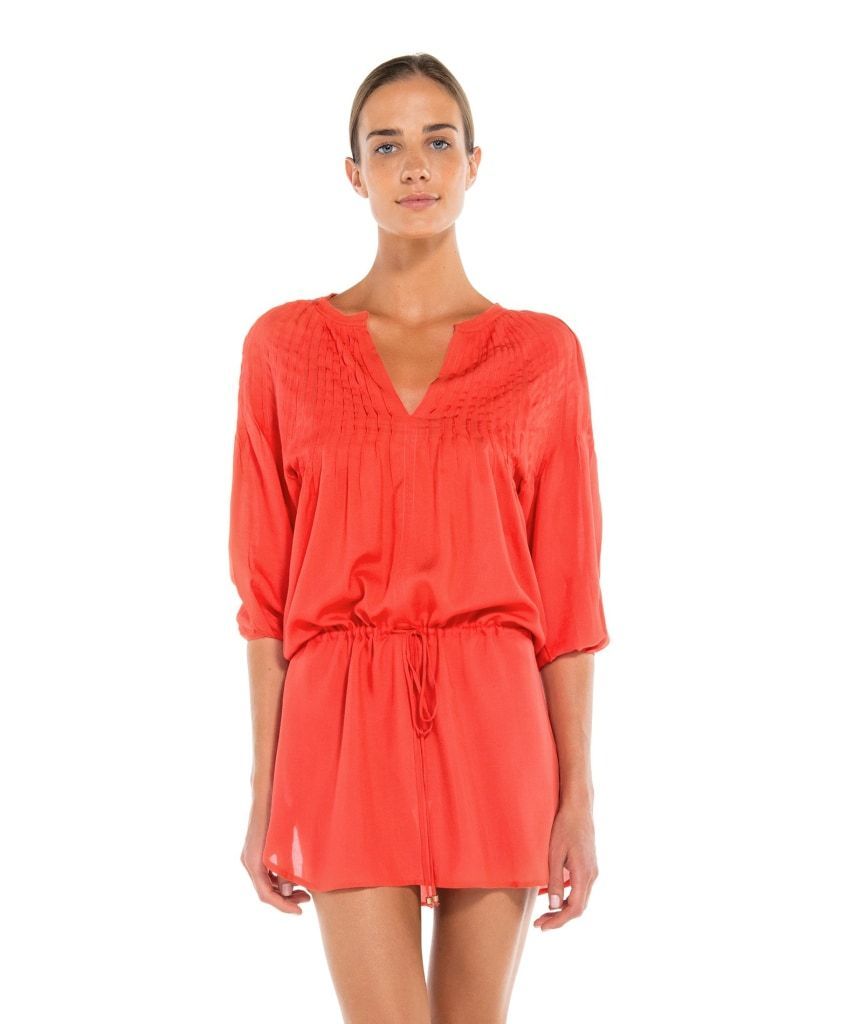 Load image into Gallery viewer, Solid Sara Caftan Coral - M - Kaftan
