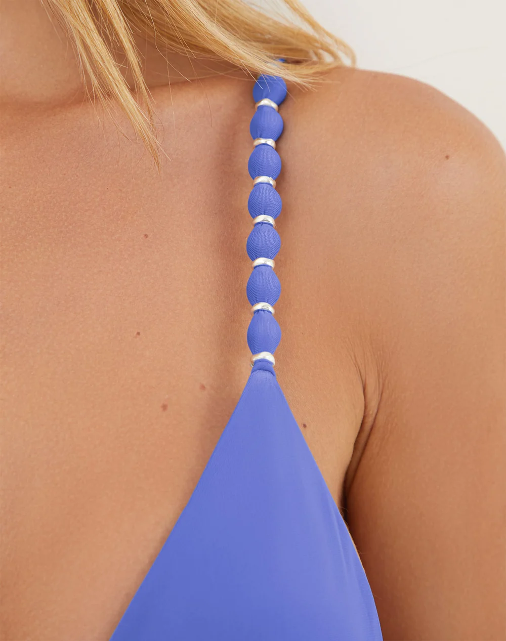 Load image into Gallery viewer, Solid Beads Parallel Tri Top Ethereal - Bikini Top
