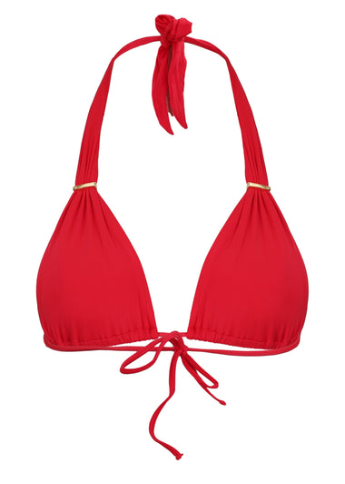 Solid Bia Tube Bikini Top Red