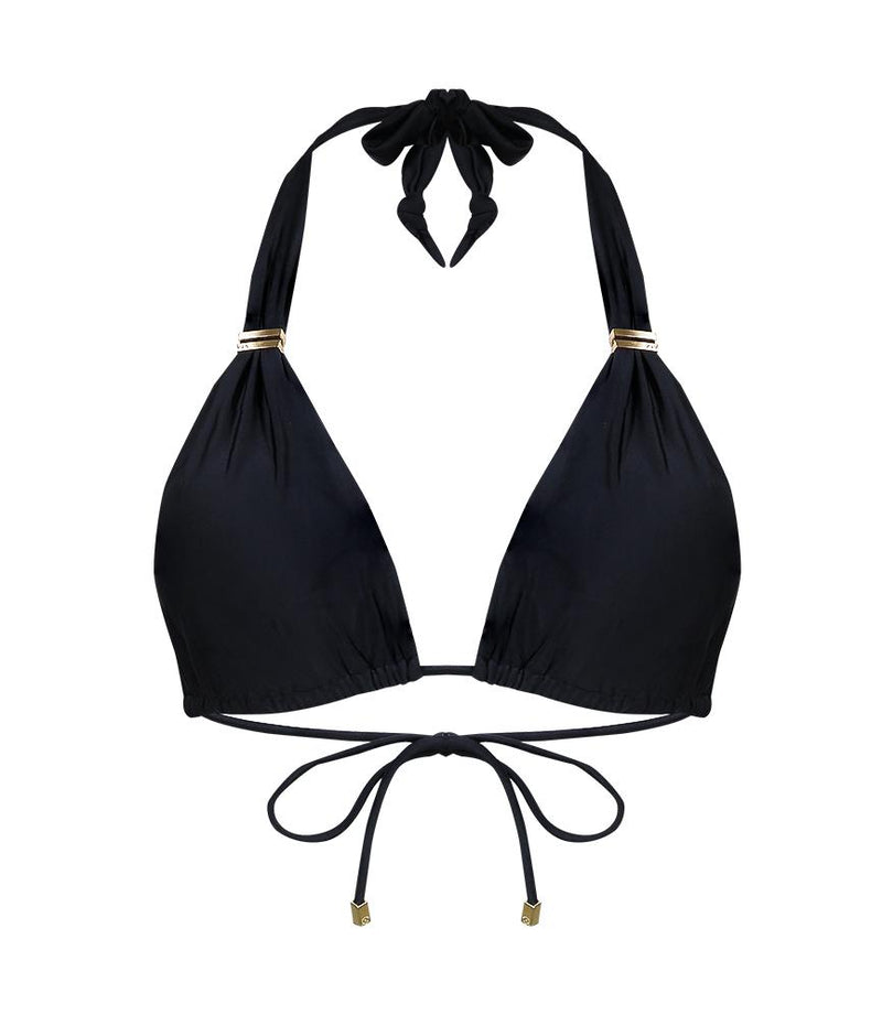 Solid Bia Tube Bikini Top Black