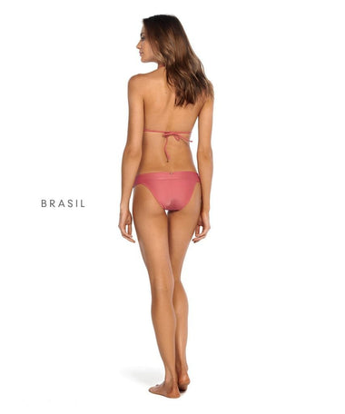 Solid Bia Tube Brazilian Cut Bikini Bottoms Pink - Bikini Bottom