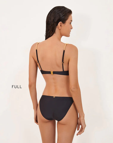 Solid Brooke Full Bottom Black - Bikini Bottom
