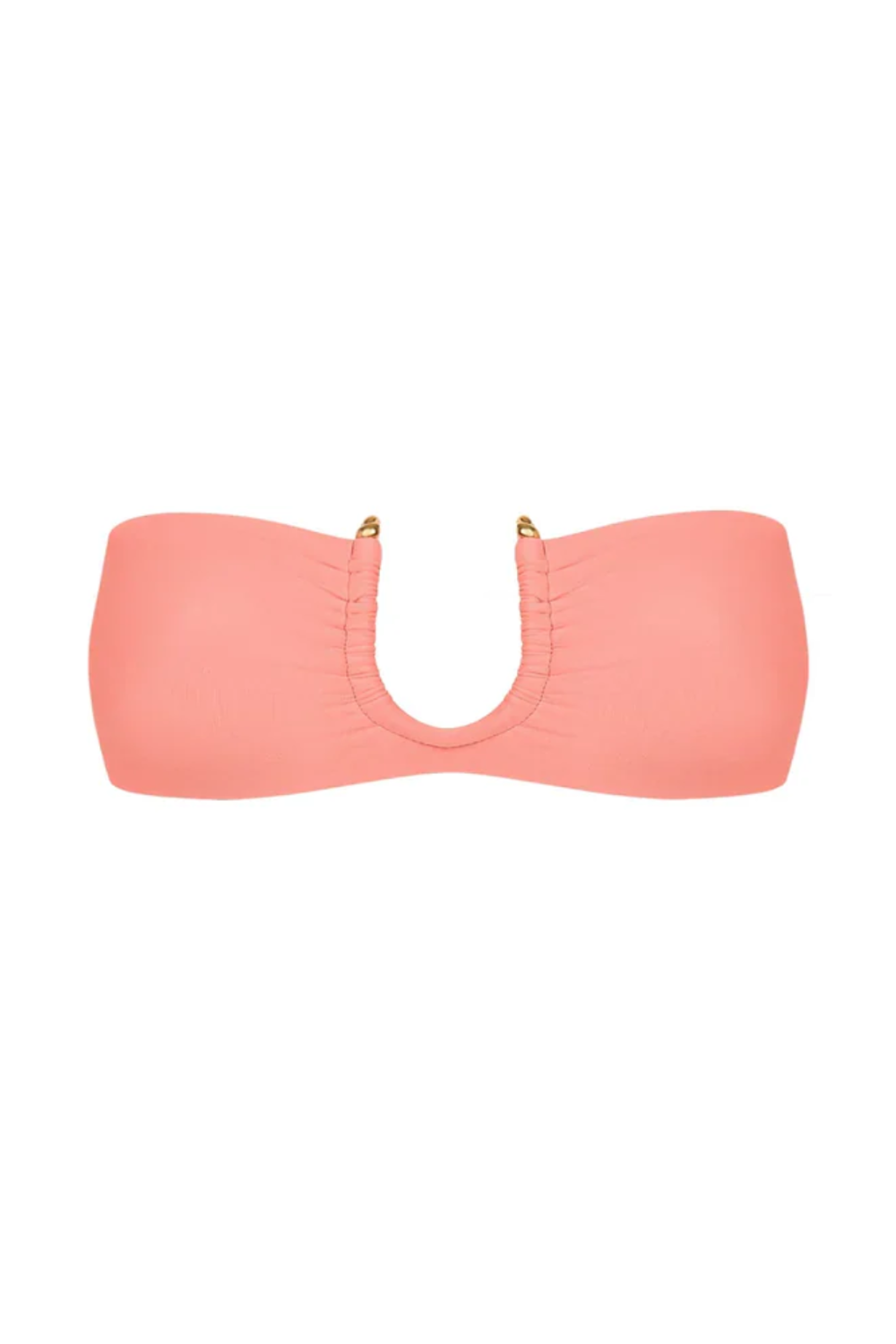 Solid Cora Bandeau Top Peach