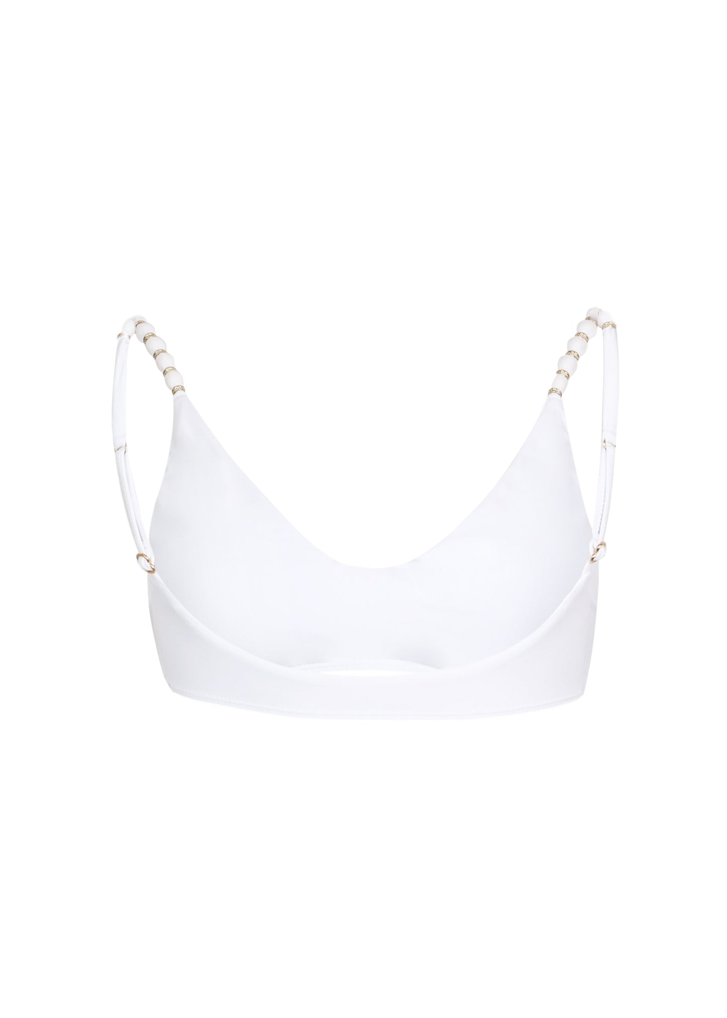 Load image into Gallery viewer, Solid Li Beads Bikini Top White
