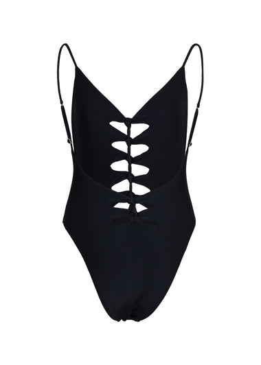 Solid Megan One Piece Black