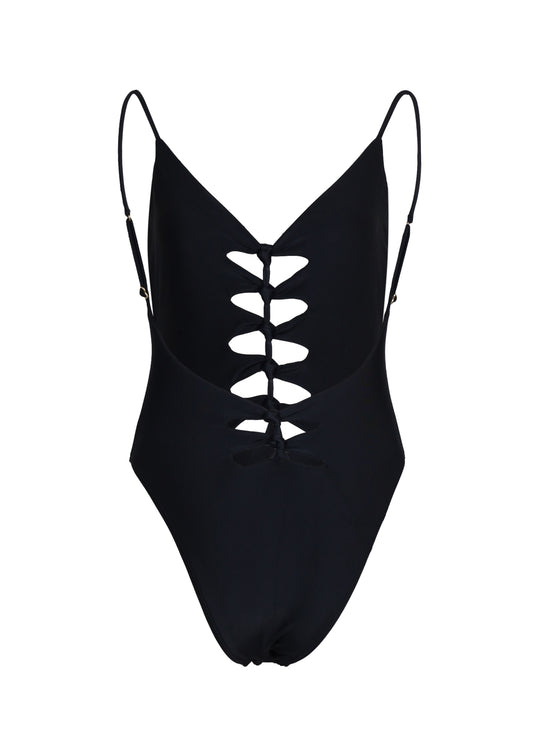 Solid Megan One Piece Black