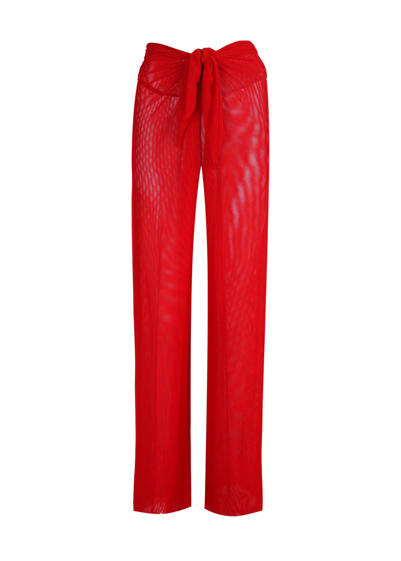 Solid Pareo Pants Ruby Red