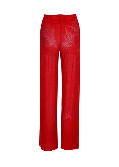 Solid Pareo Pants Ruby Red