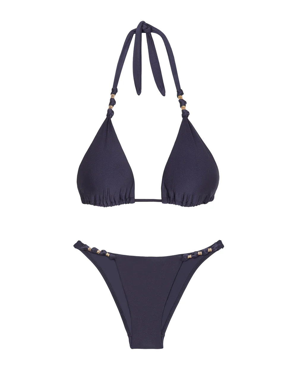 Load image into Gallery viewer, Solid Paula Brazilian Bottom Navy - Bikini Bottom
