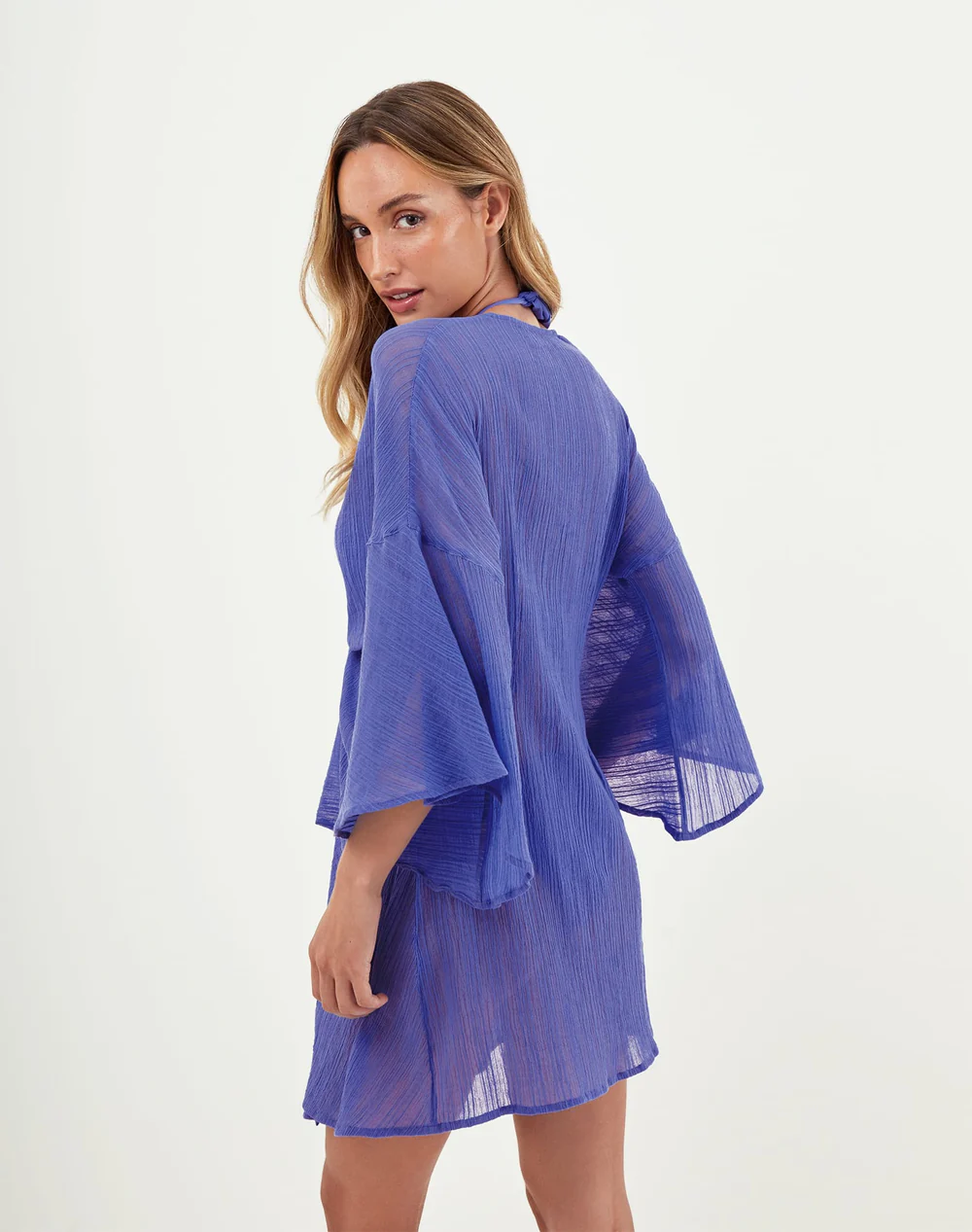 Load image into Gallery viewer, Solid Perola Short Cover Up Ethereal - Cover Up
