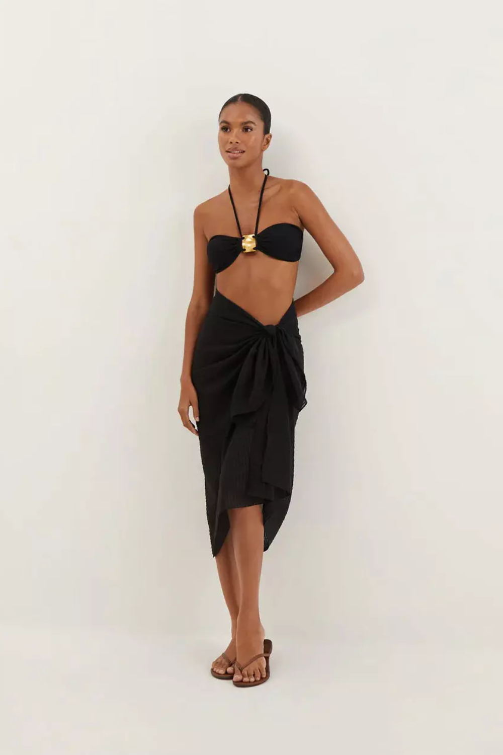 Load image into Gallery viewer, Solid Sarong Black
