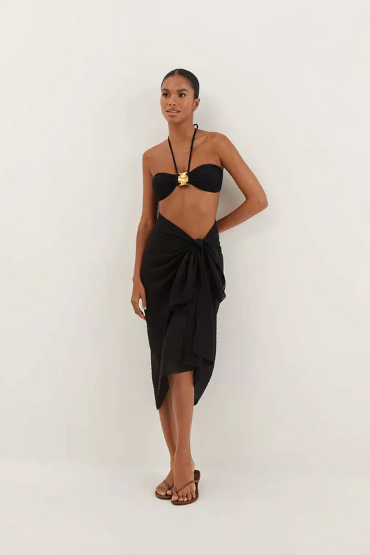 Load image into Gallery viewer, Solid Sarong Black
