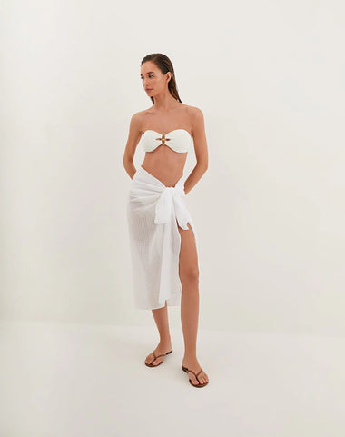 Solid Sarong White