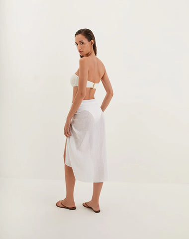 Solid Sarong White