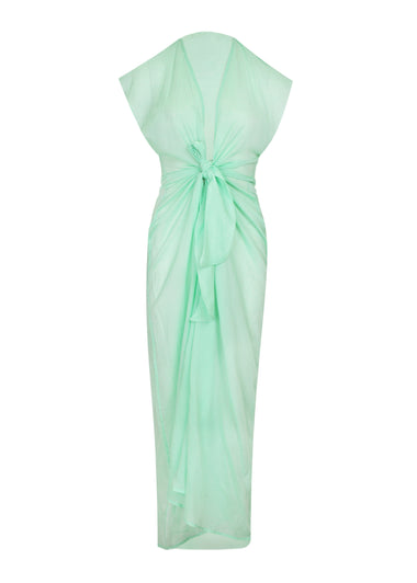 Solid Sasha Long Cover Up Light Green