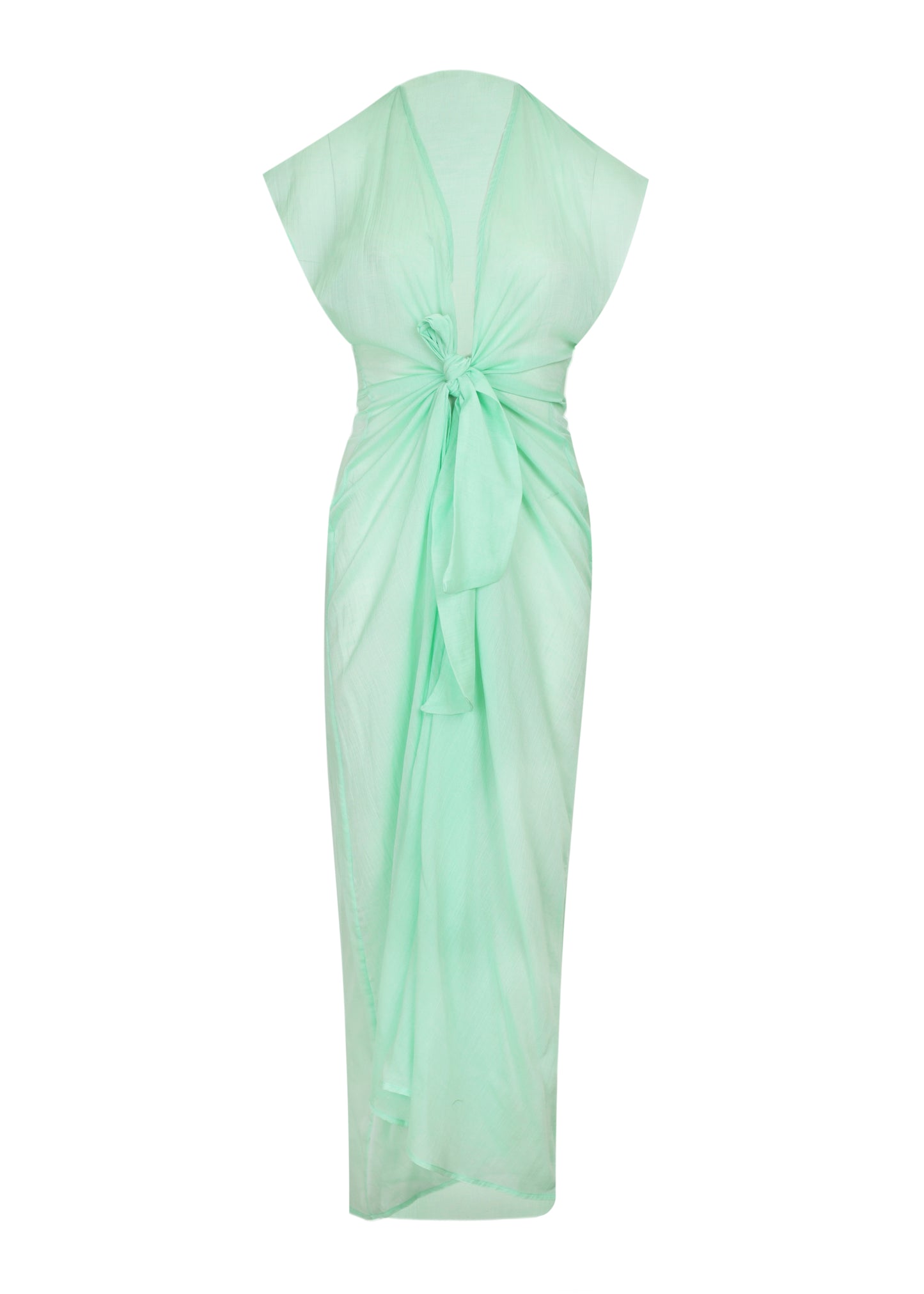 Load image into Gallery viewer, Solid Sasha Long Cover Up Light Green
