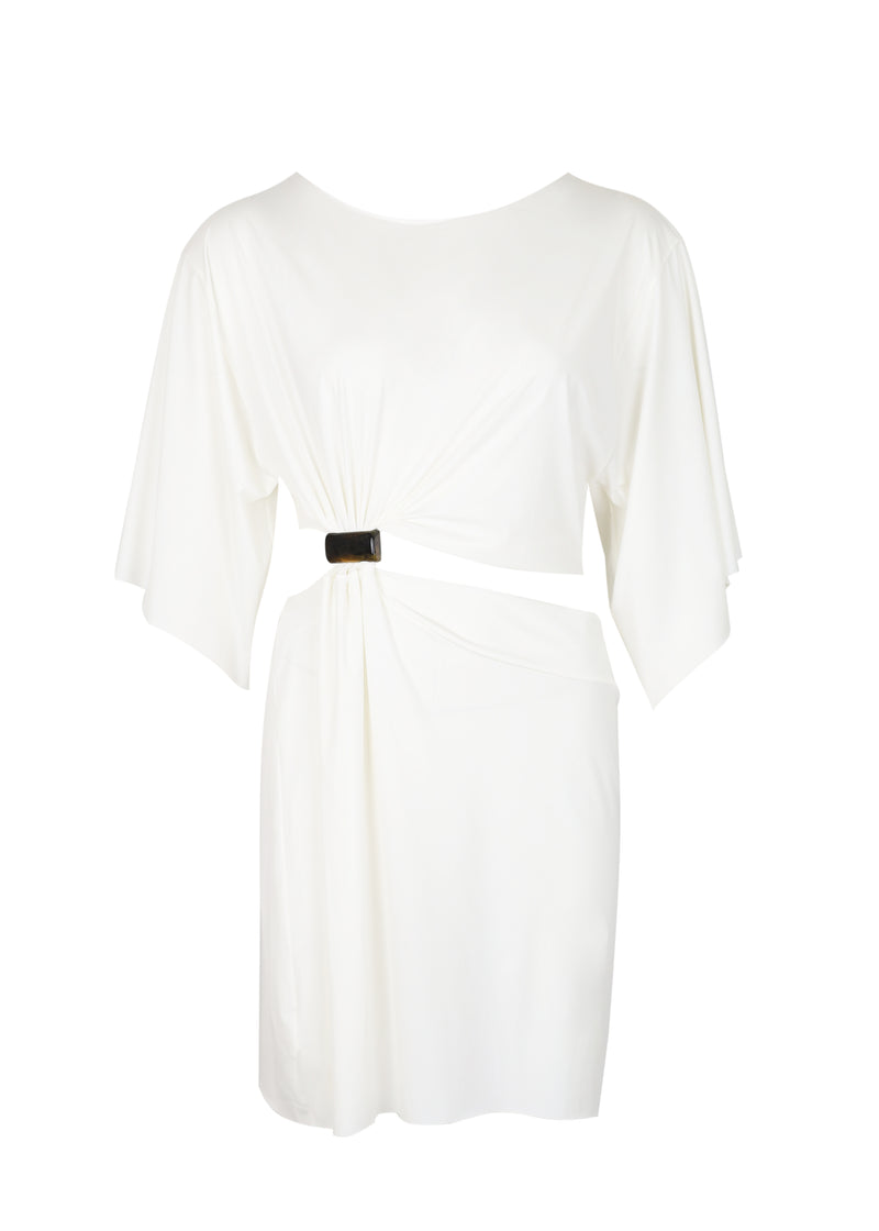 Solid Zaila Detail Short Cover Up White