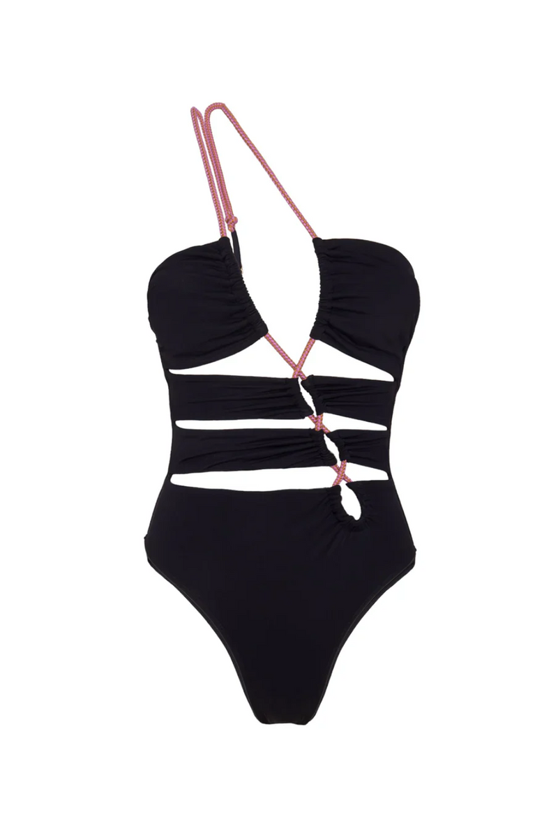 Solid Zaila One Piece Full Black