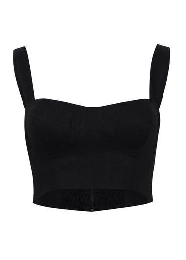 Valleta Cropped Top Black
