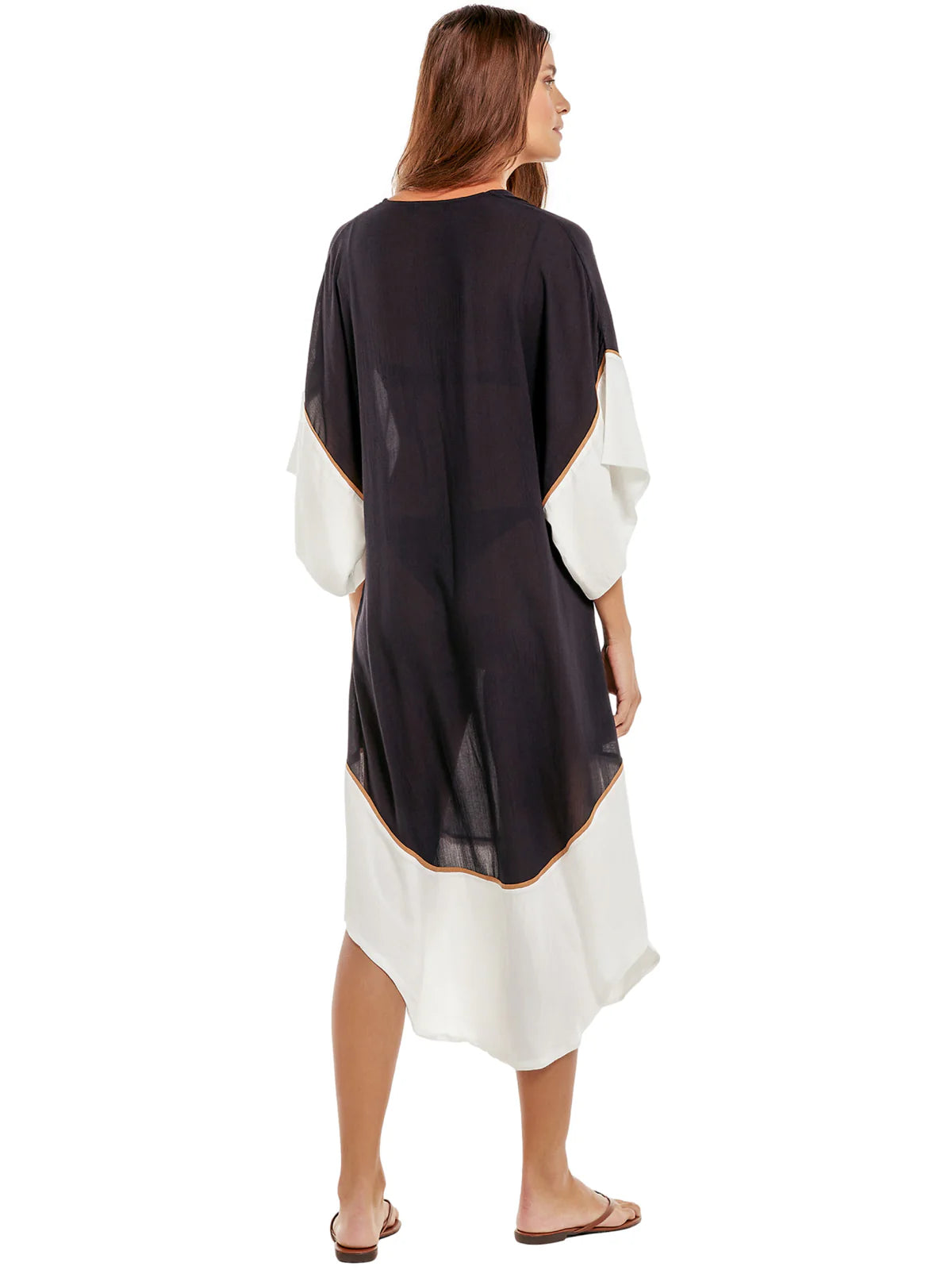 Load image into Gallery viewer, Solid Venus Kaftan Black - Kaftan
