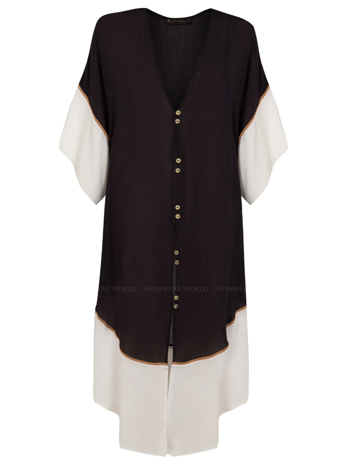 Load image into Gallery viewer, Solid Venus Kaftan Black - Kaftan
