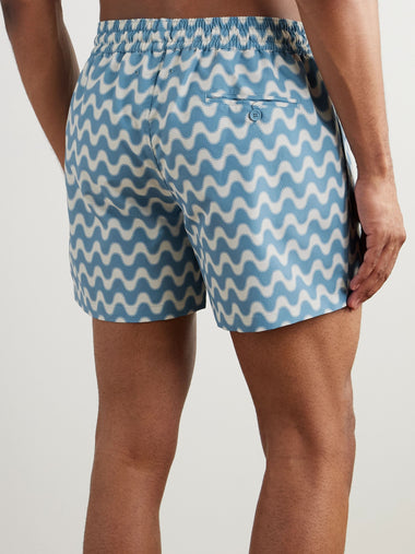 Rio Copacabana Decor Print Swimshorts Denim Blue - Swim Shorts