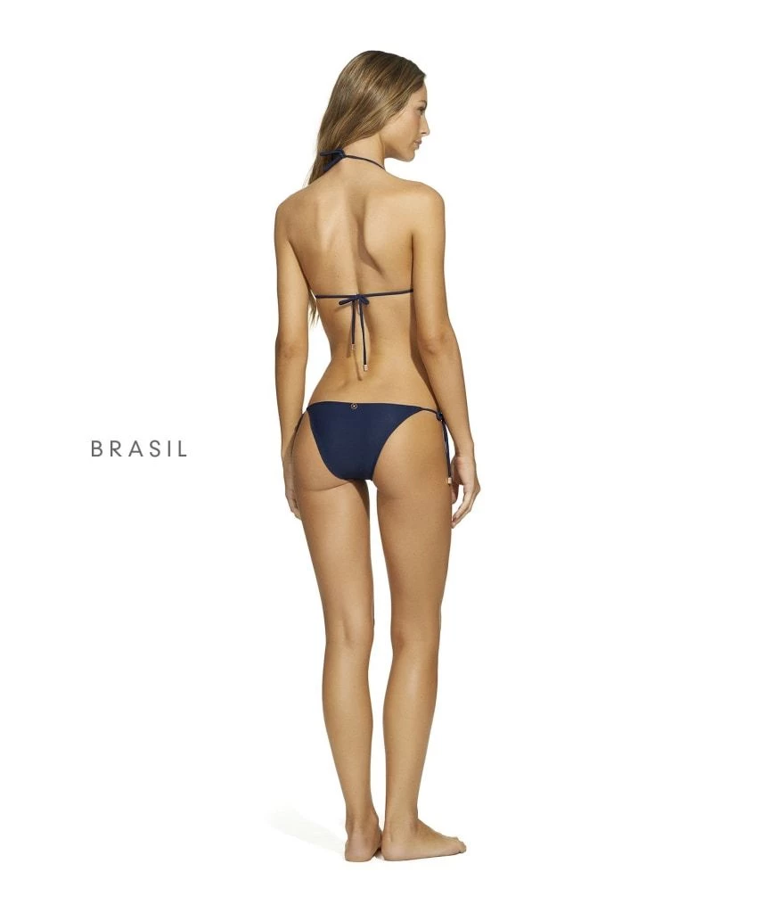 Load image into Gallery viewer, Solid Wave Tie Side Brazil Bottom - L - Bikini Bottom
