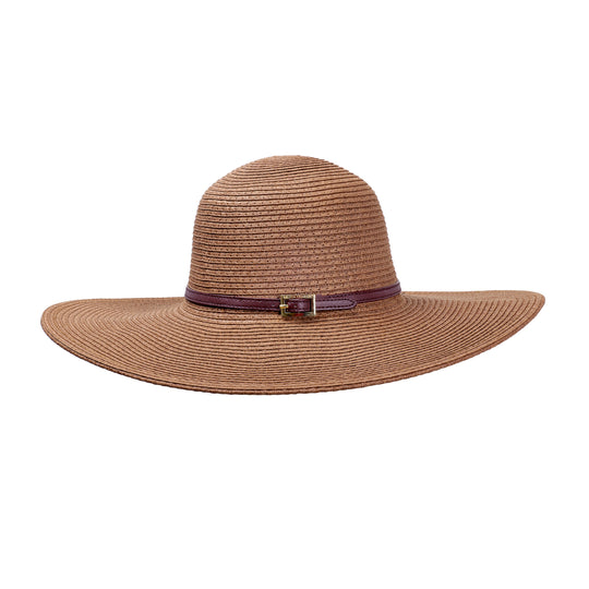 Wide Brimmed Hat in Dark Brown