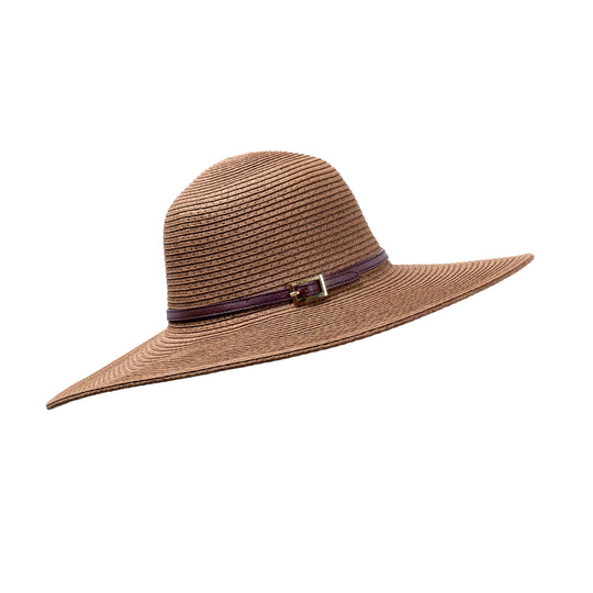 Wide Brimmed Hat in Dark Brown
