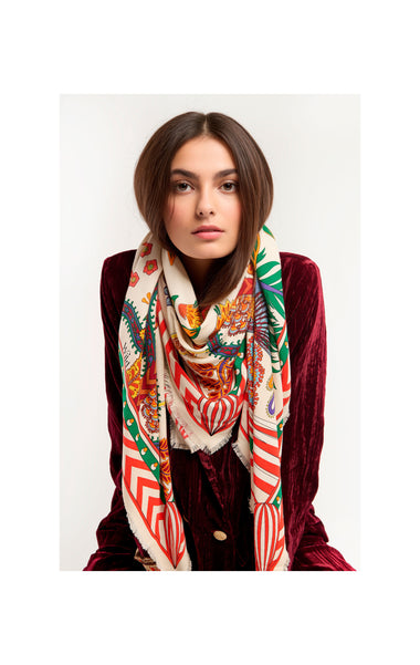 Magic India Scarf Beige - Scarf