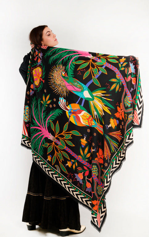 Load image into Gallery viewer, Magic India Scarf Noir - Scarf
