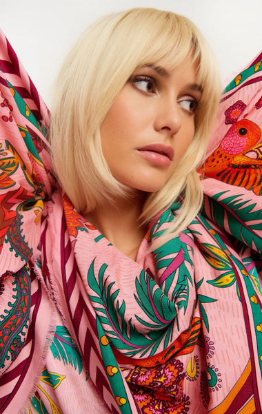 Magic India Scarf Rose - Scarf