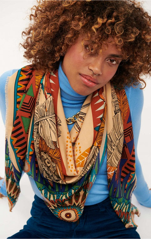 Load image into Gallery viewer, Zoulou Scarf Beige - Scarf
