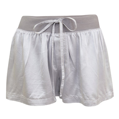 Women Satin Short Dark Silver - Shorts