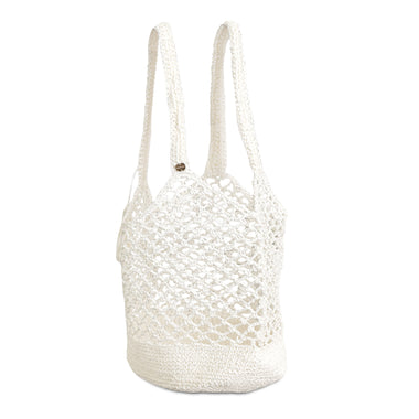 Woven Tassel Tote White - OS - Hat