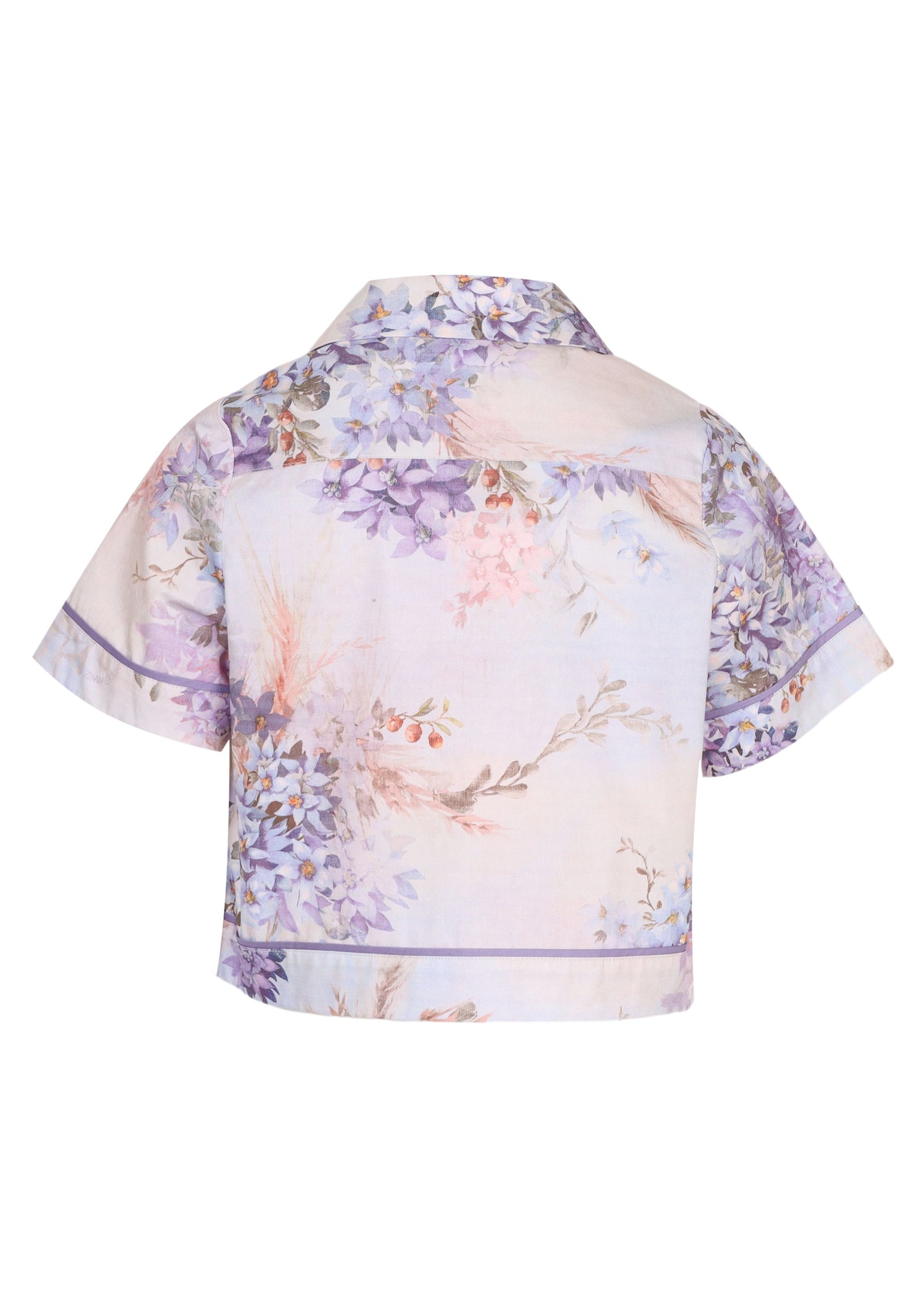 Load image into Gallery viewer, Cascadian Kids Poplin Shirt Blue Botanical Floral

